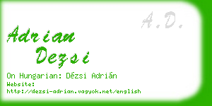 adrian dezsi business card