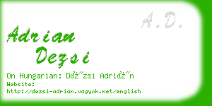 adrian dezsi business card